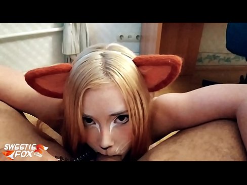 ❤️ Kitsune loro dick na kụkọba n'ọnụ ya na anyi ☑